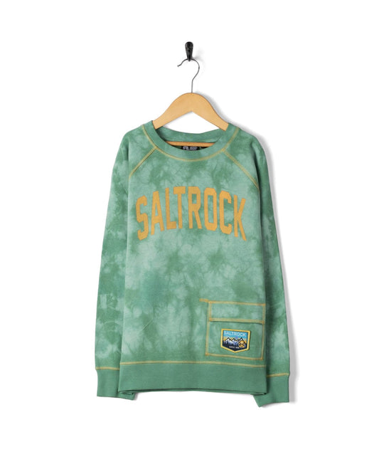 Looking - Kids Tie Dye Sweatshirt - Teal