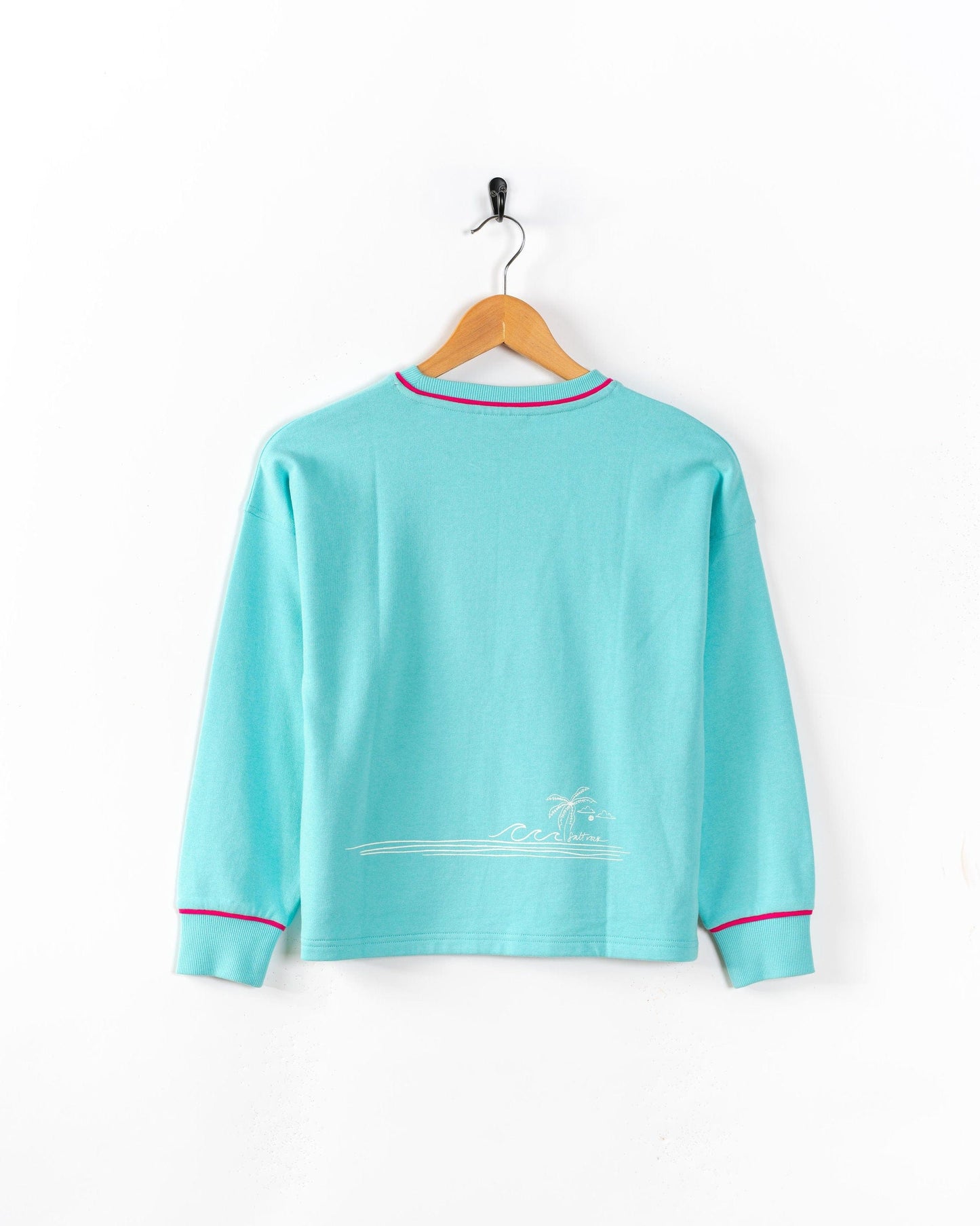 Ocean Stripe - Kids Sweat Top - Turquoise