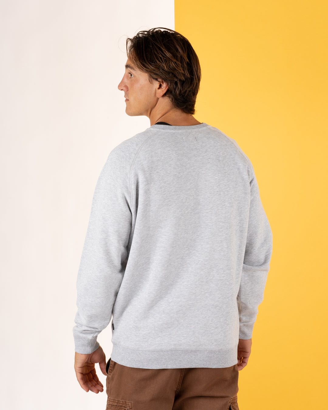 Camo Leaf Flame - Mens Sweat Shirt - Grey