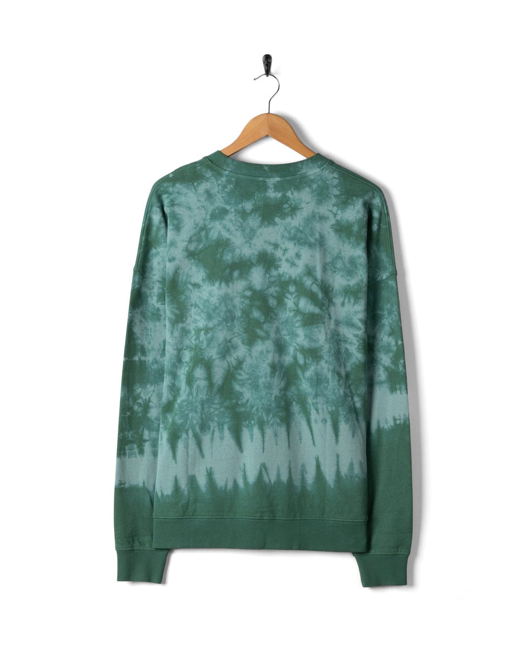 Pitcher Emb - Mens Oversized Tie Dye Sweat Shirt - Green
