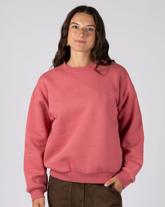 Perfect Set Womens Oversized Sweatshirt in Pink
