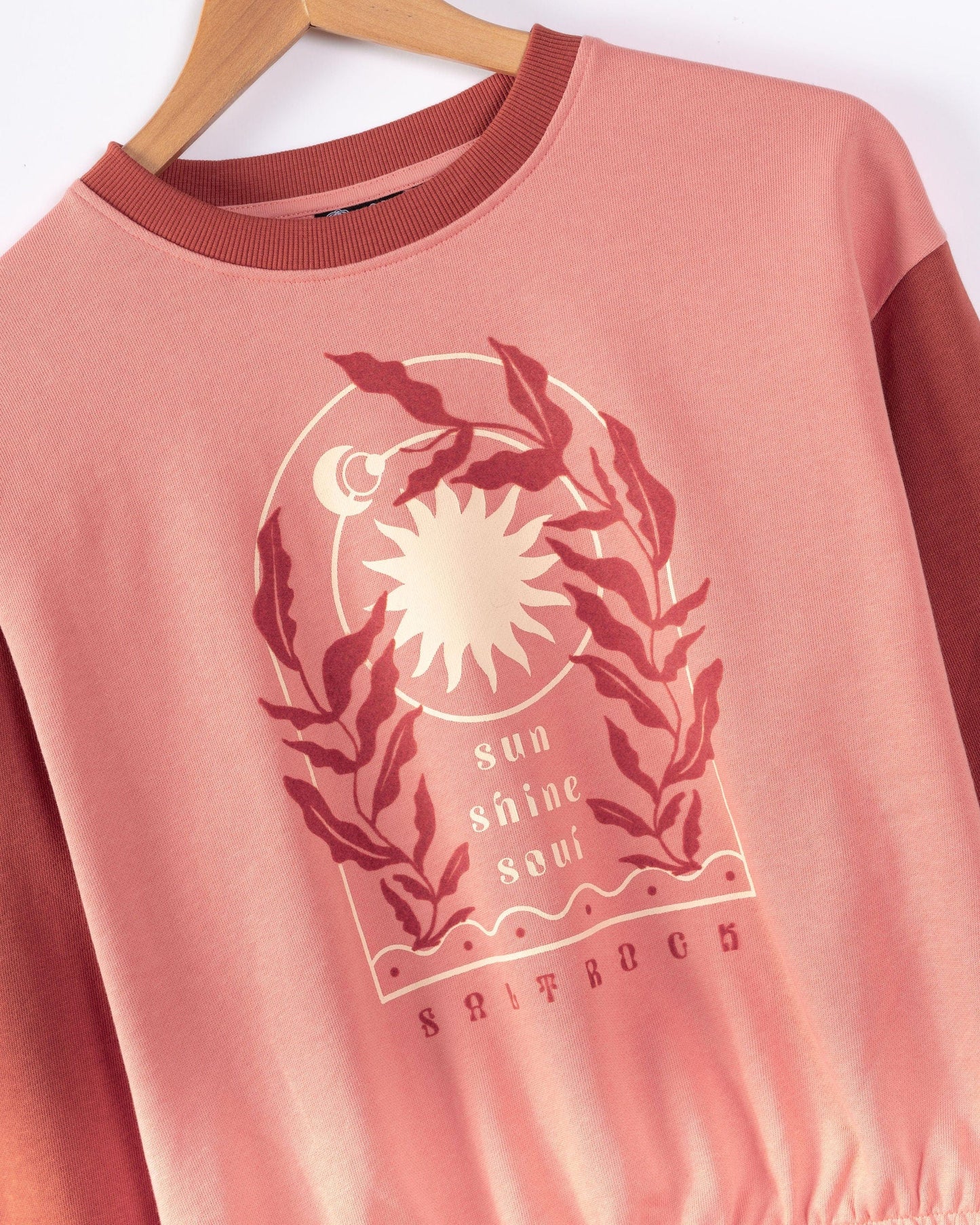 Sunshine Soul - Kids Oversized Sweatshirt - Coral