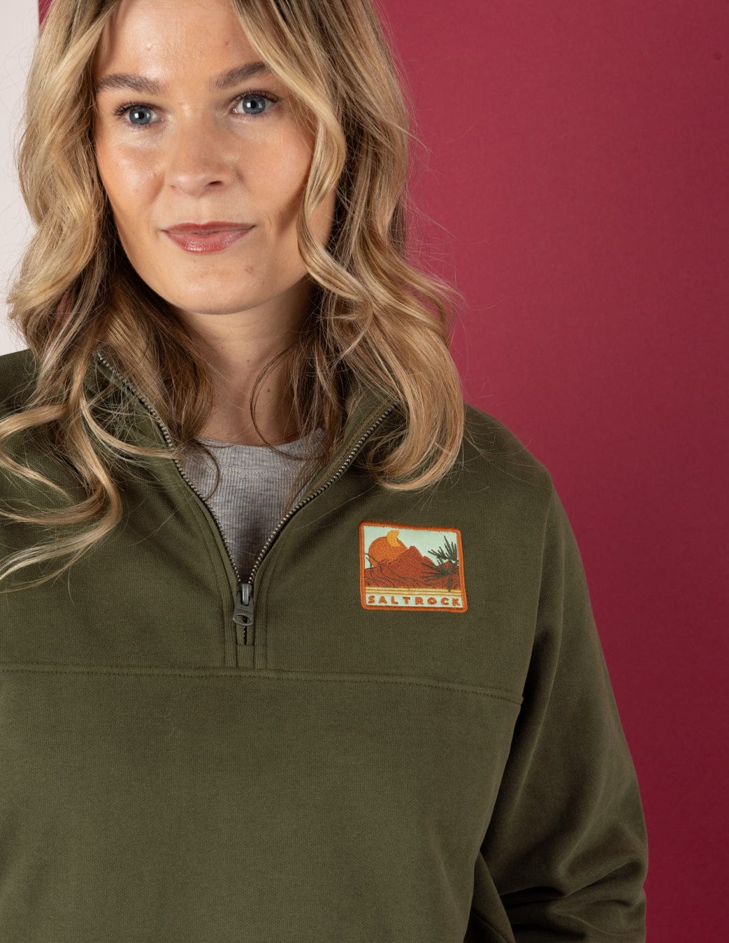 Fay - Womens 1/4 Neck Sweatshirt - Green