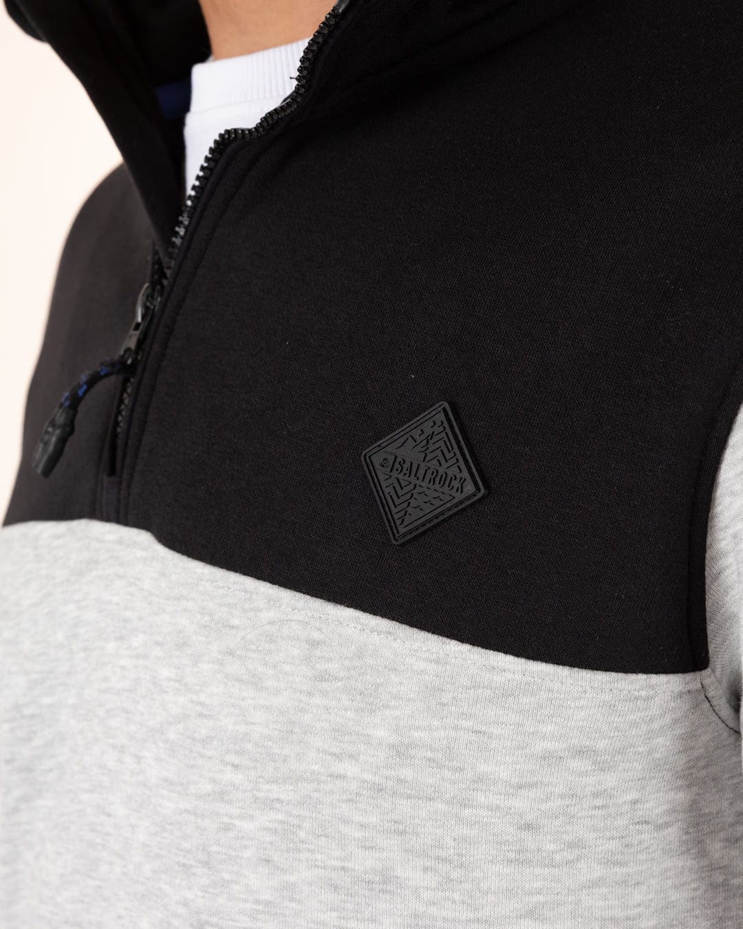 Track - Mens 1/4 Neck Sweat Shirt - Black/Grey