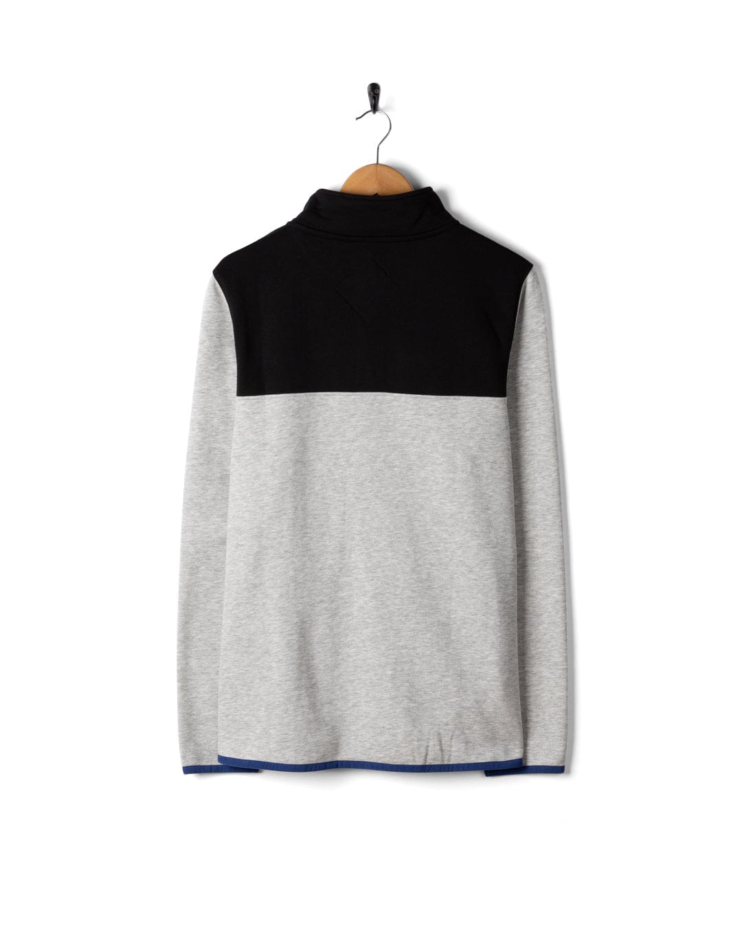 Track - Mens 1/4 Neck Sweat Shirt - Black/Grey