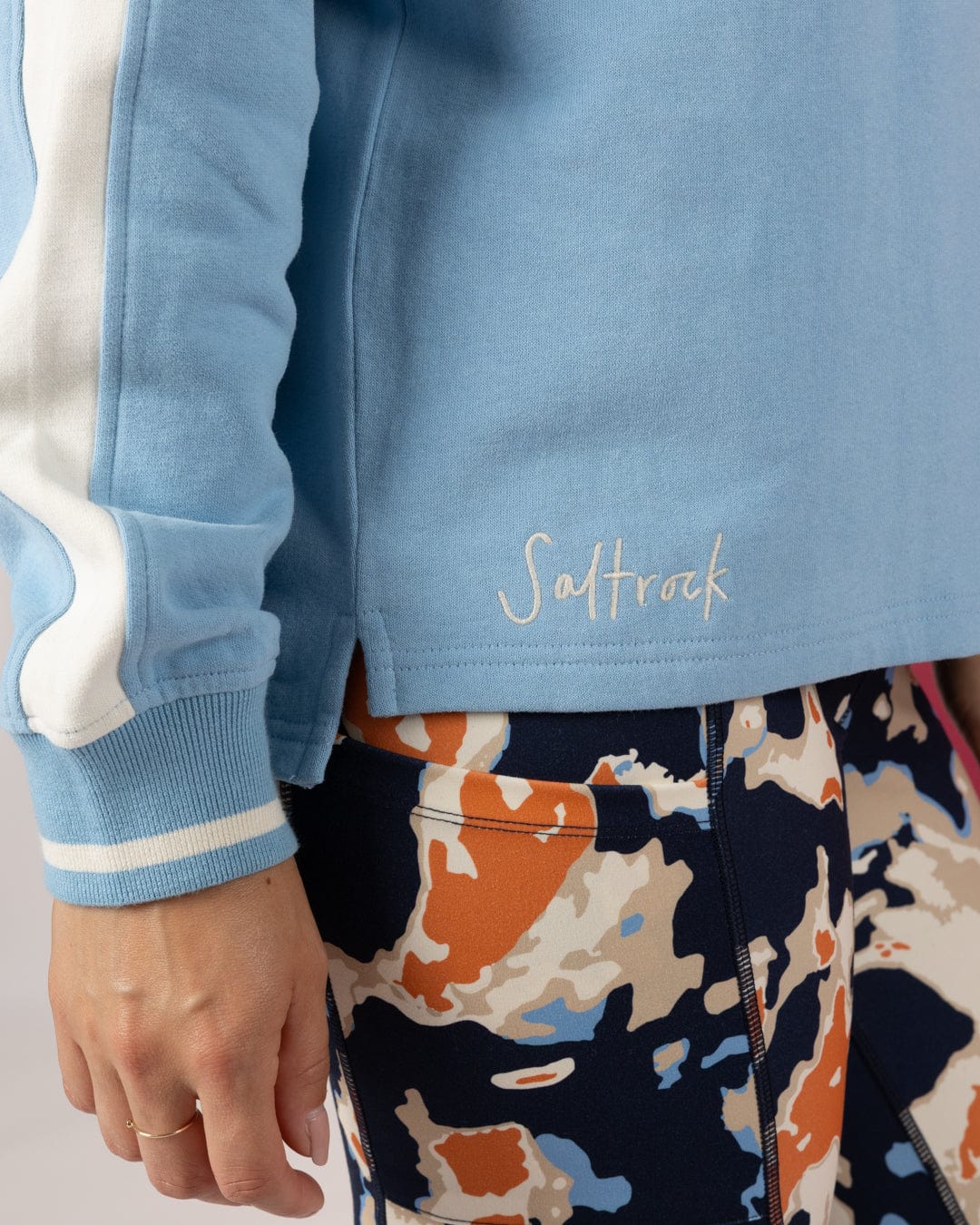 Anna - Womens V-Neck Sweat - Light Blue