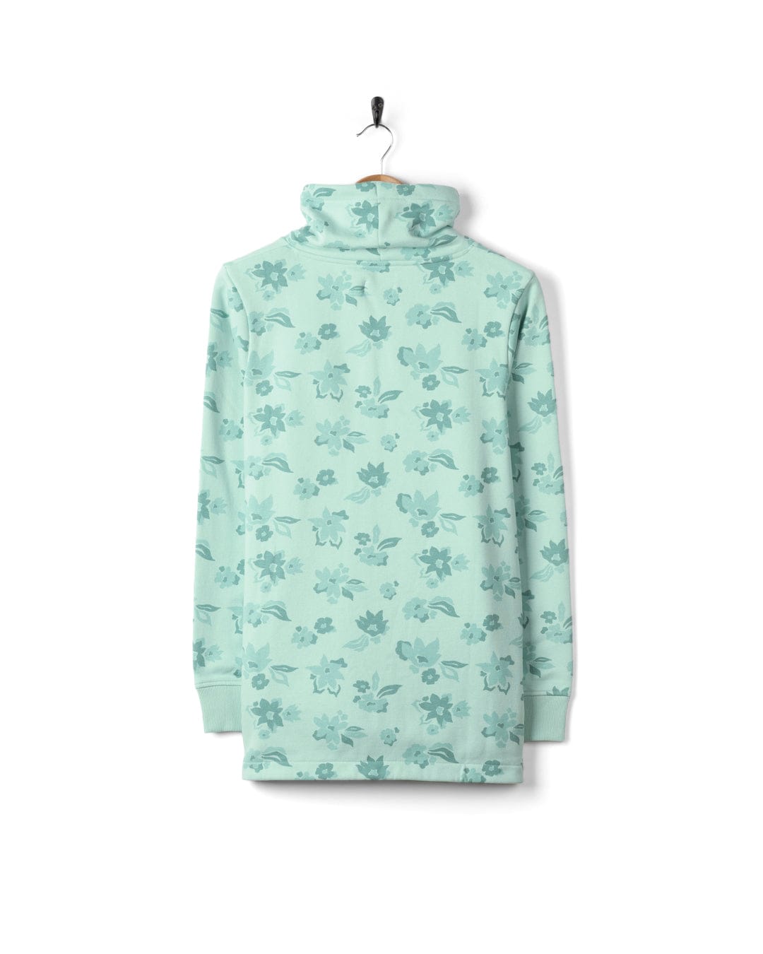 Daze Womens Funnel Neck Sweatshirt in Light Blue