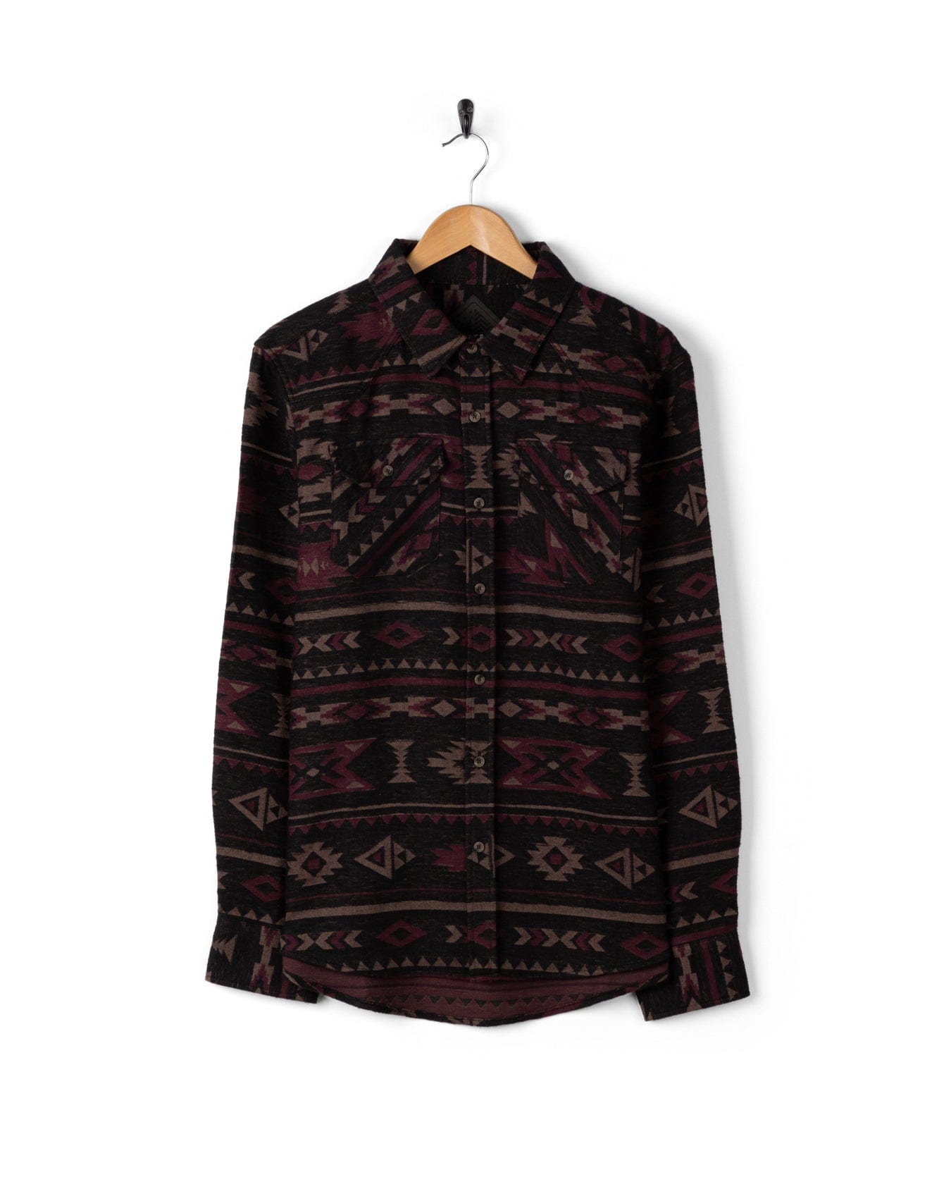 Asher - Mens Jacquard Shirt - Grey/Purple