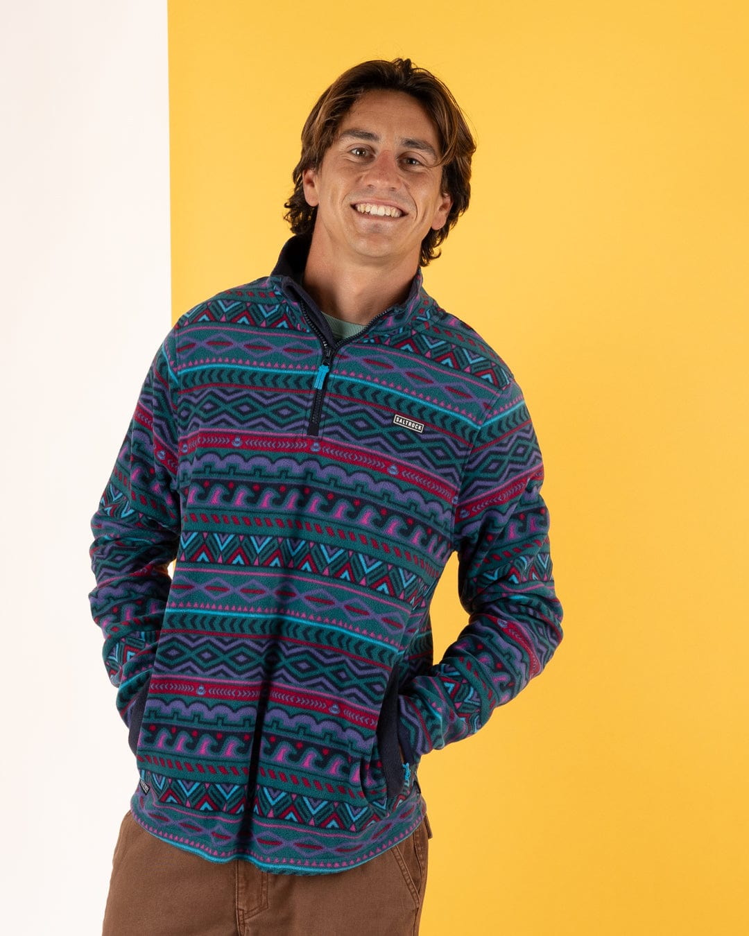Treehouse - Mens 1/4 Neck Fleece - Purple