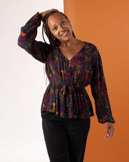 Lowry Balance Womens Blouse in Multi