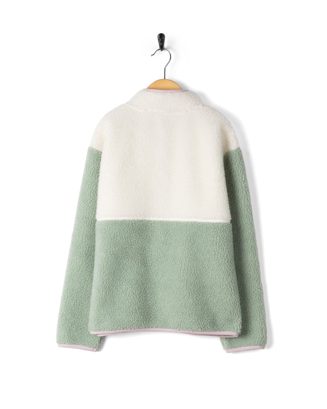 Simz - kids Zip Fleece - Cream/Green