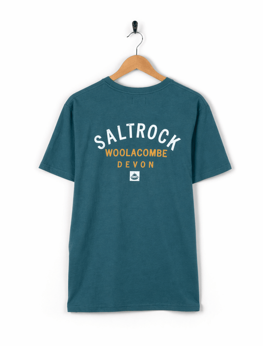 Location Woolacombe Mens T-Shirt in Teal