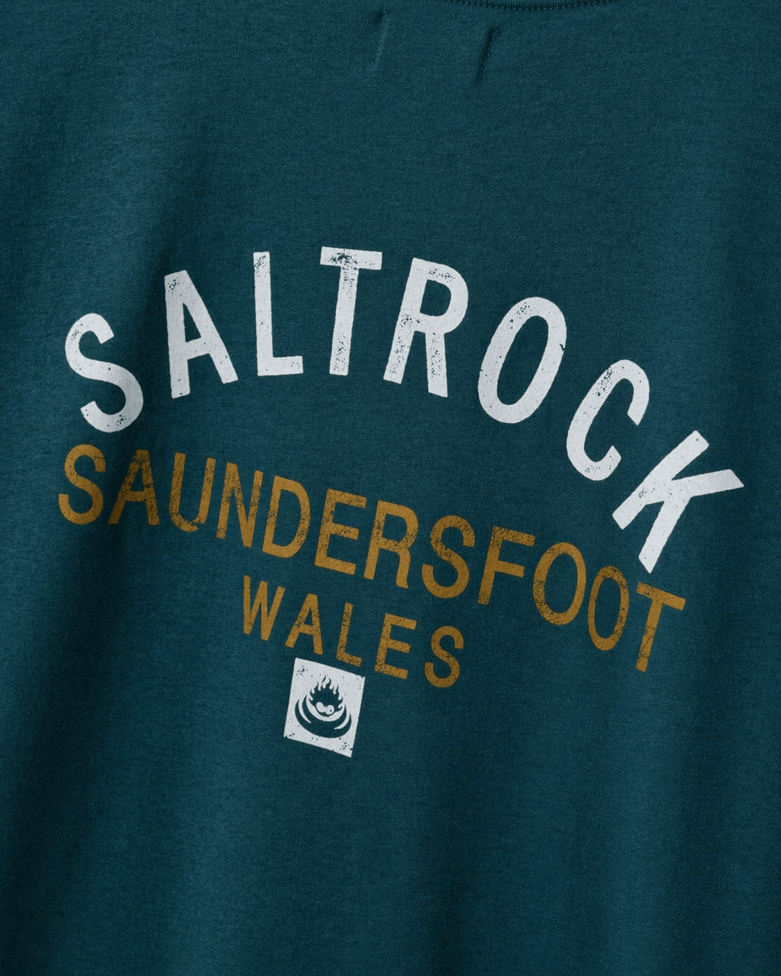 Location Saundersfoot Mens T-Shirt in Teal