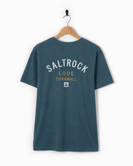 Location Looe Mens T-Shirt in Teal