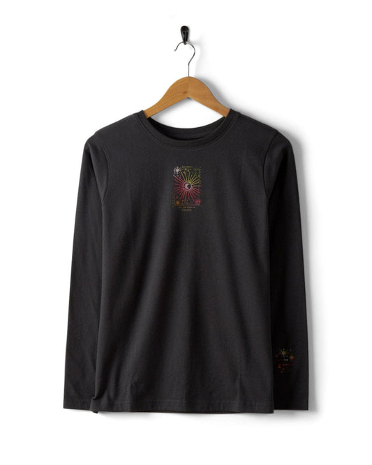 Mini Magic Womens Recycled Long Sleeve T-Shirt in Dark Grey