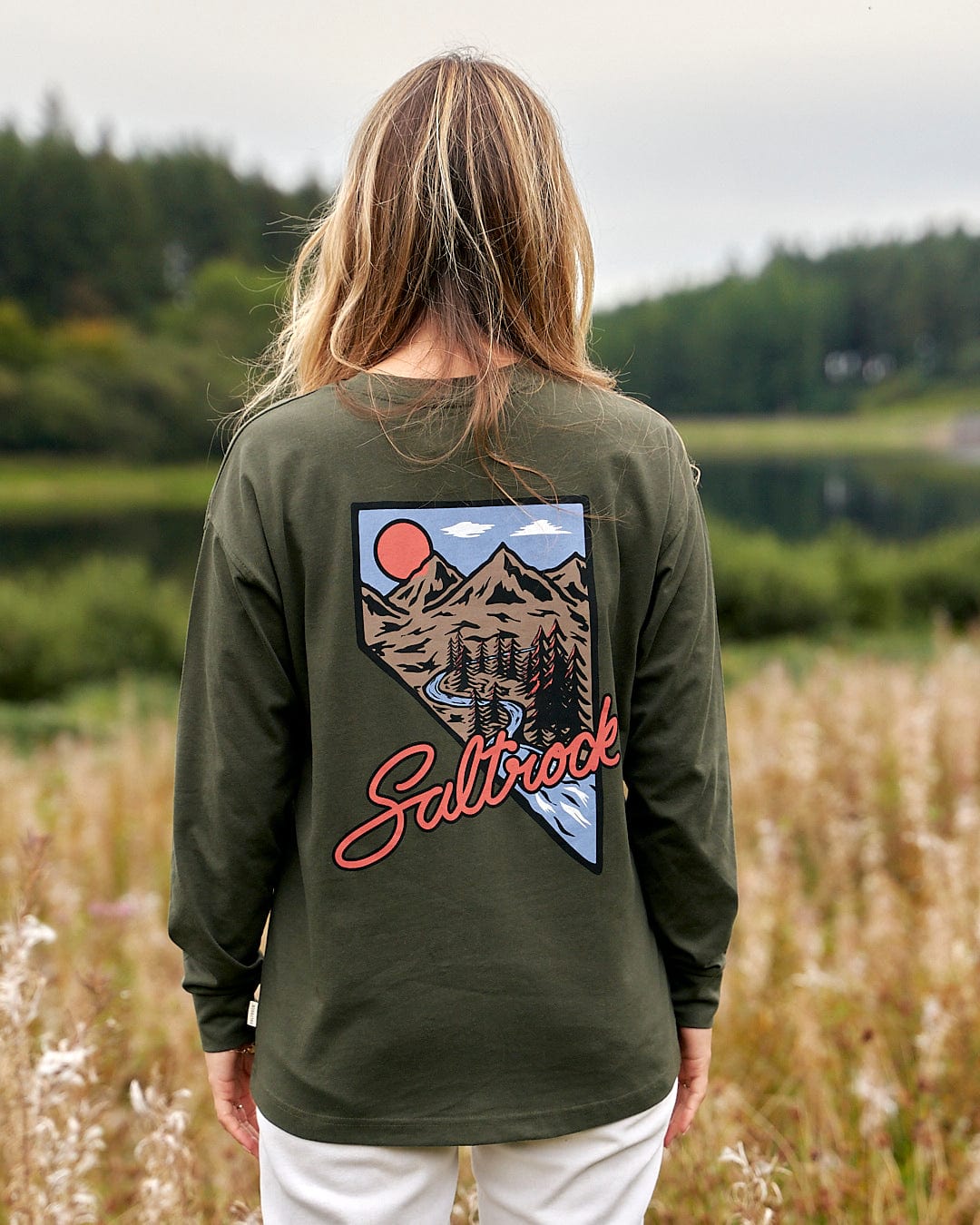 Saltrock Nevada long sleeve tee with bold graphics.