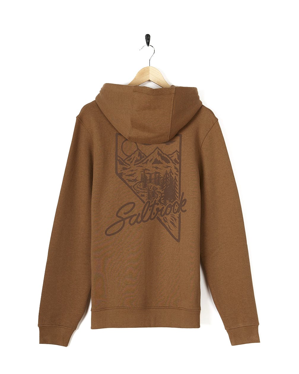 A Saltrock Mountain Creek Hoodie featuring a mountain scene.