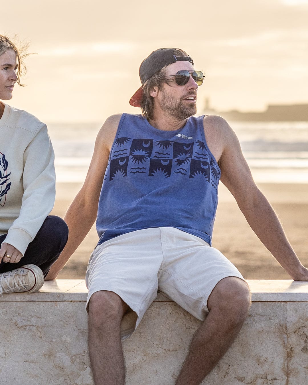 Equinox Stripe - Mens Vest - Blue