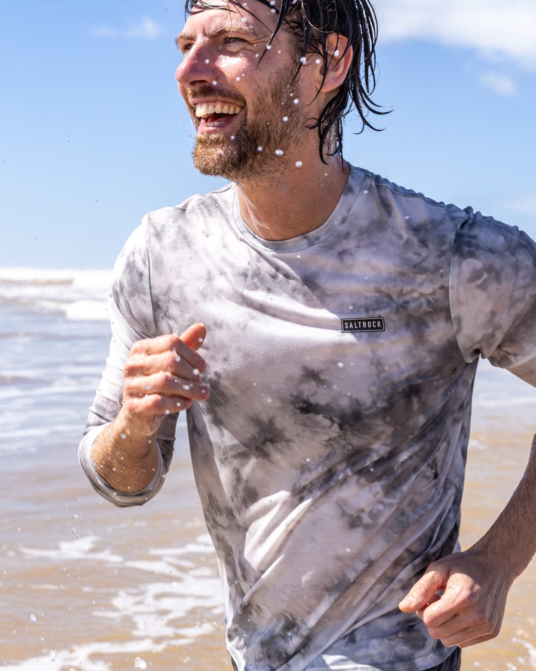 Rebalance Hybrid - Mens UPF 50+ Long Sleeve T-Shirt - Grey