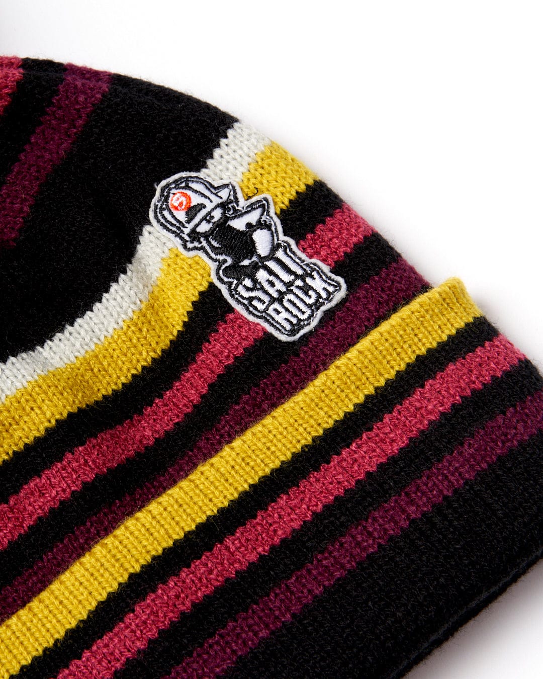 Now Stripe Kids Bobble Hat in Black