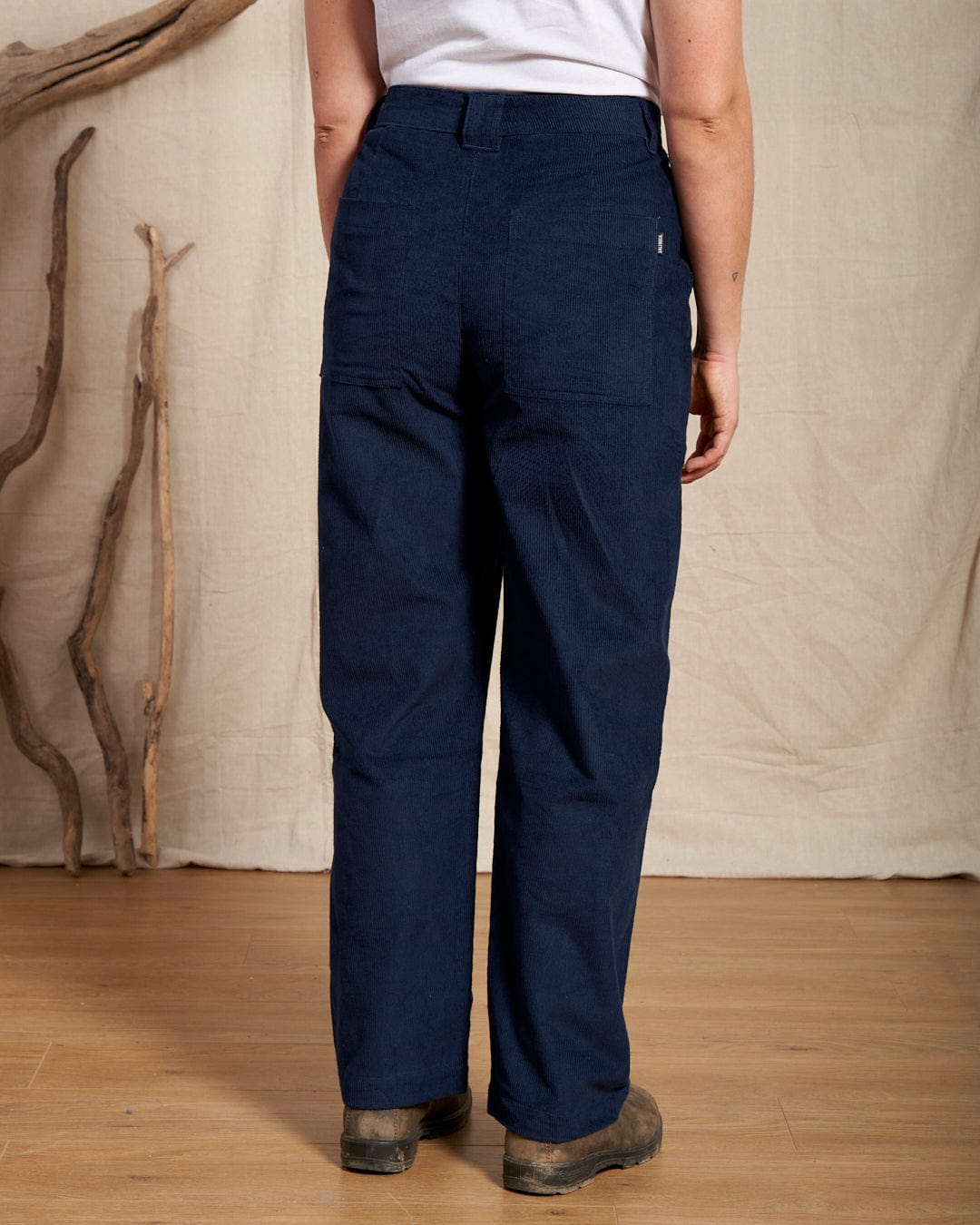 Ogden Cord - Womens Straight Leg Cord Trousers - Blue
