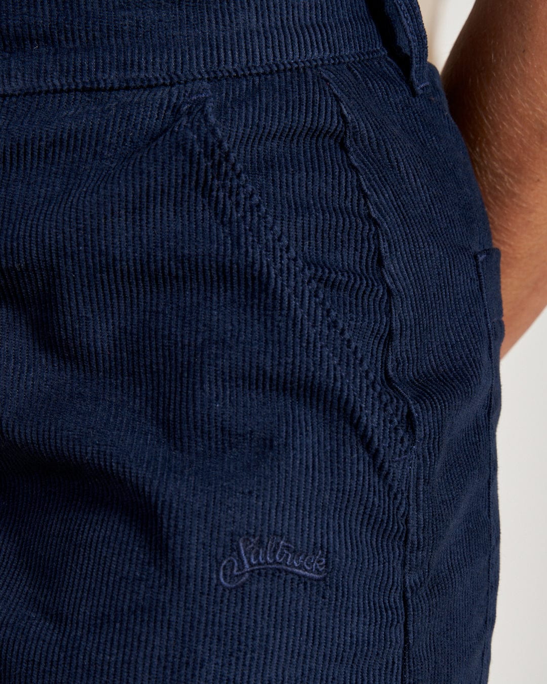 Ogden Cord - Womens Straight Leg Cord Trousers - Blue