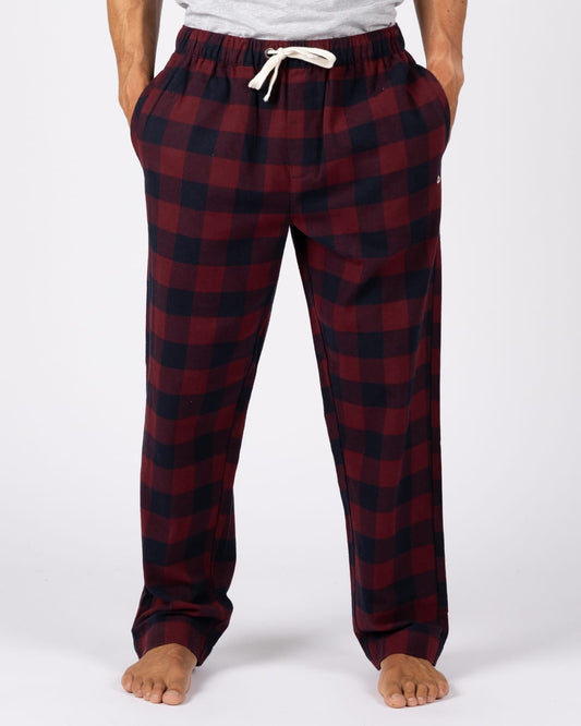 Nath Mens Pyjama Bottoms in Burgundy