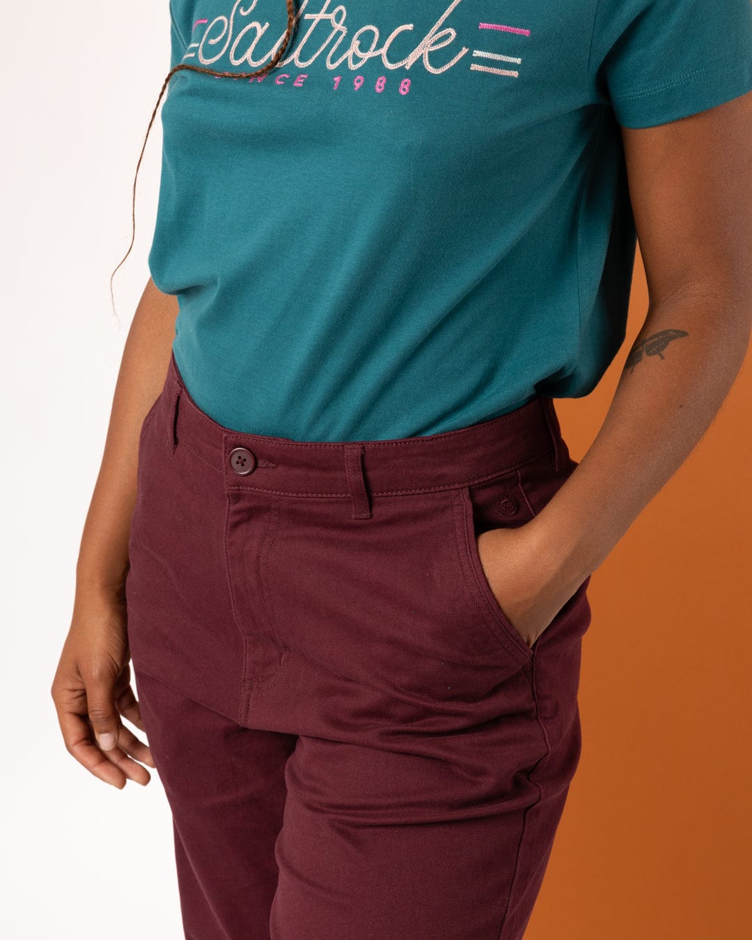 Mara - Womens Chino - Dark Purple