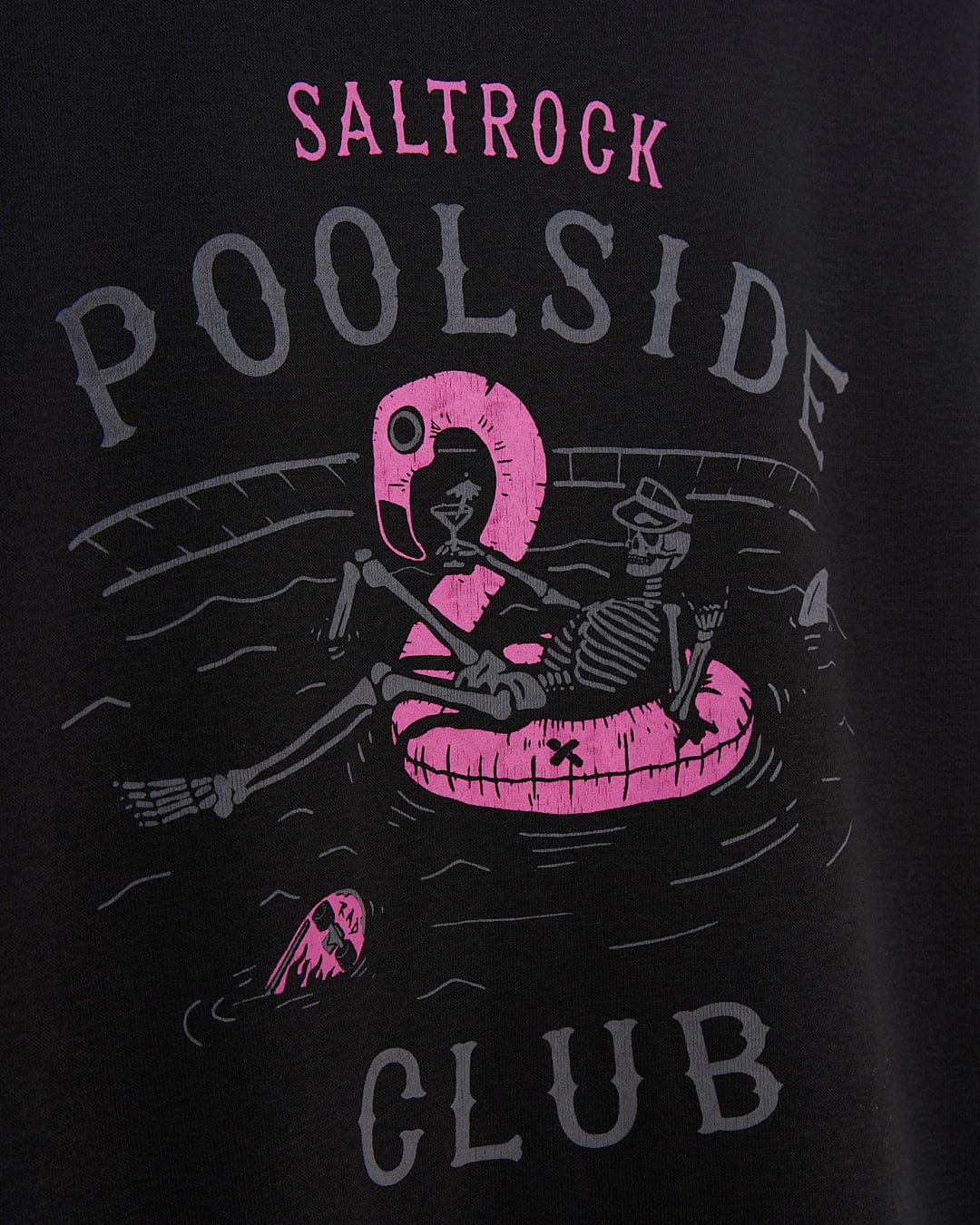 Saltrock Poolside - Mens Pop Hoodie - Black.