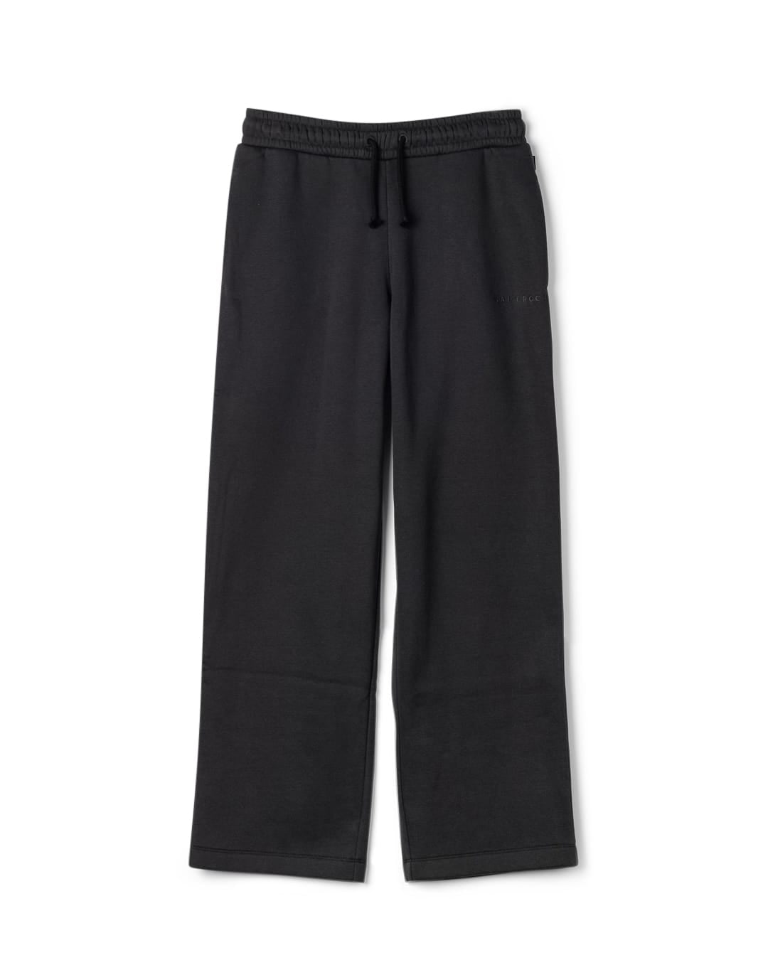 Perfect Set Womens Wide Leg Joggers in Black