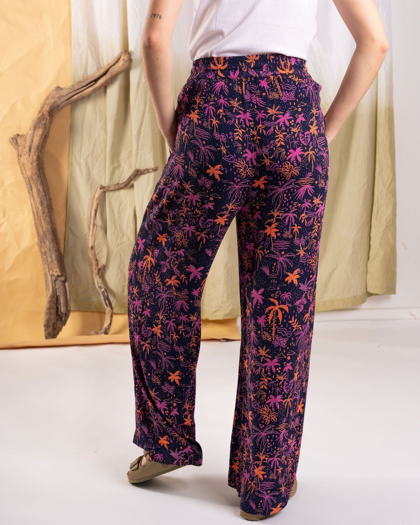 Acapulco - Womens Lightweight Wide Leg Trousers - Multi