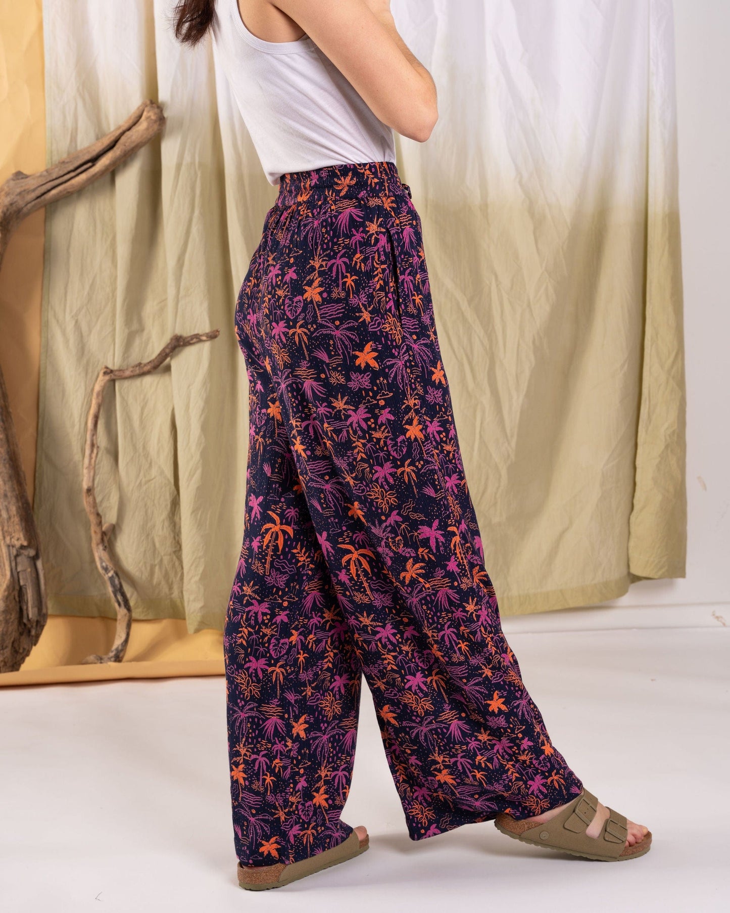 Acapulco - Womens Lightweight Wide Leg Trousers - Multi