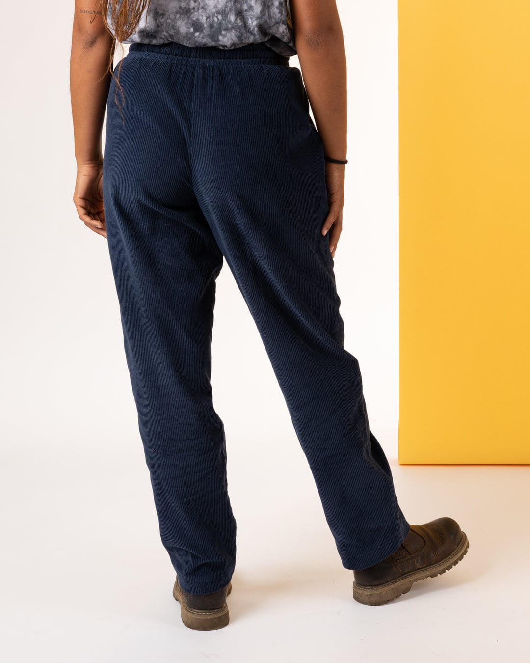 Alora - Womens Corduroy Trousers - Blue