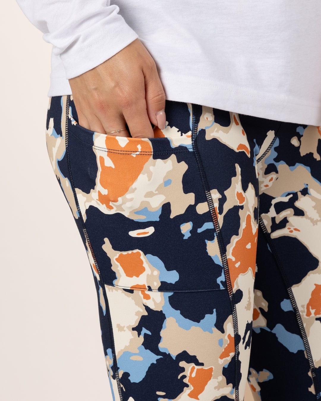 Folie - Womens Leggings - Blue/Orange