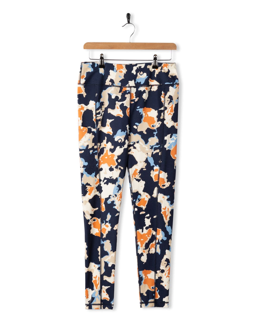 Folie Womens Leggings in Blue/Orange