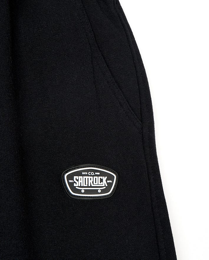 A Saltrock black sweatshirt with a Rip It - Kids Jogging Bottom - Black logo on it, offering both comfort and style.