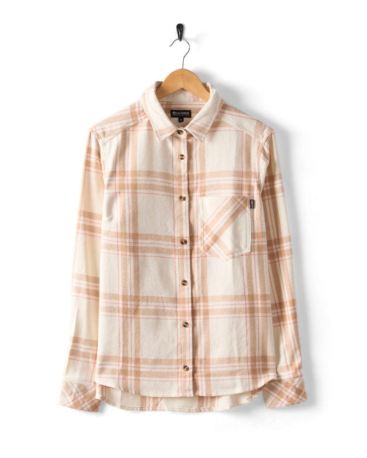 Rosalin - Womens Check Shirt - Cream