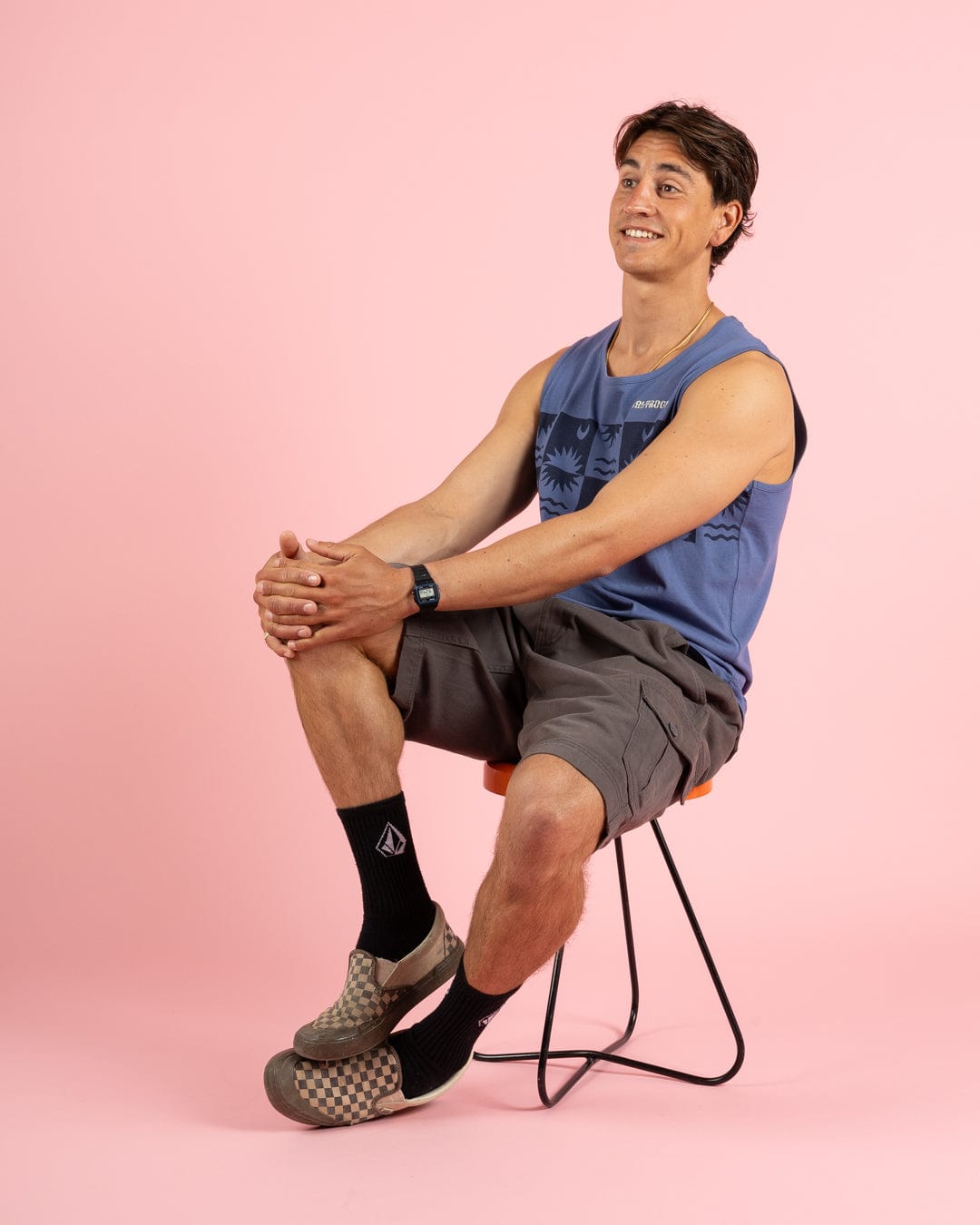 Equinox Stripe - Mens Vest - Blue