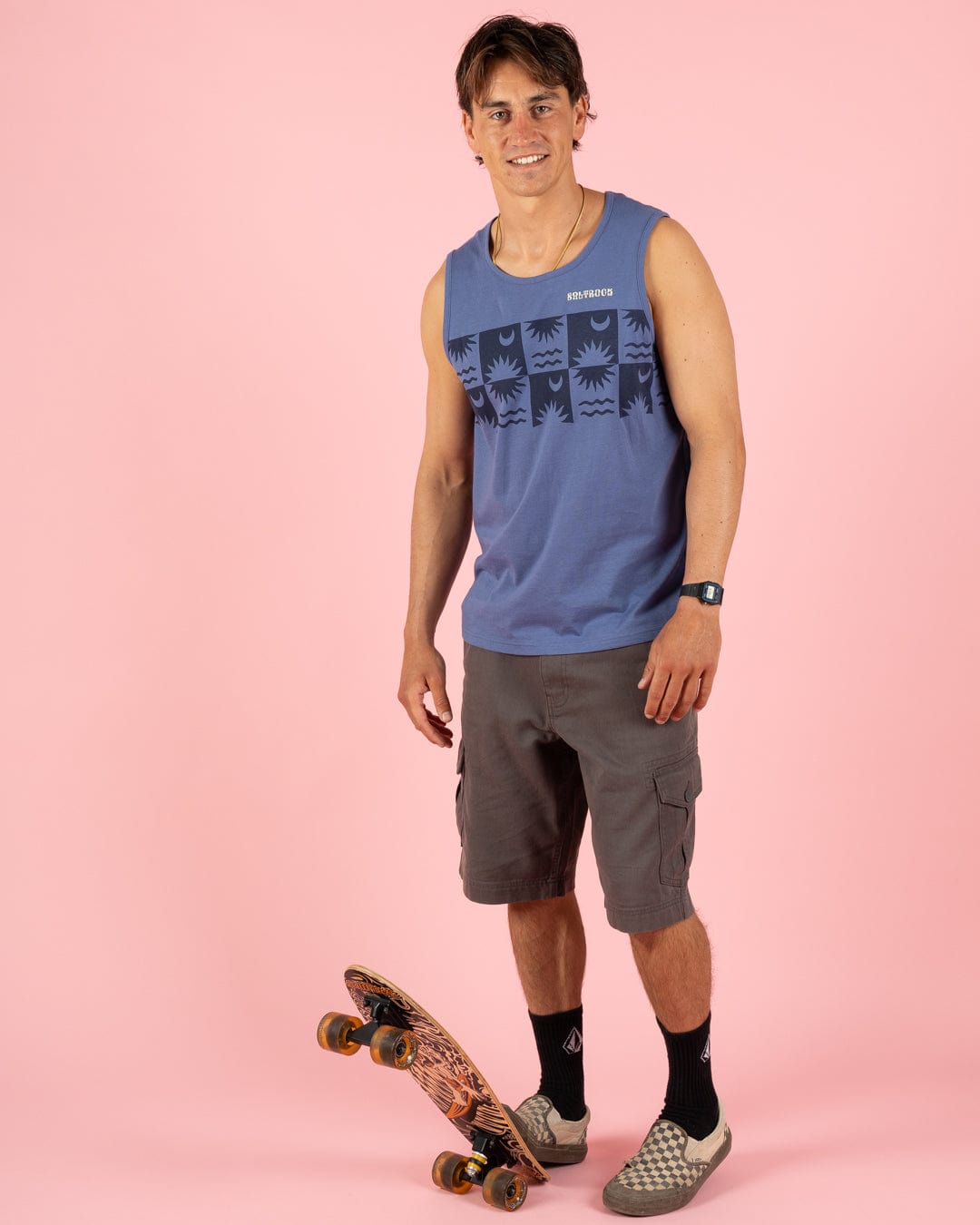 Equinox Stripe - Mens Vest - Blue