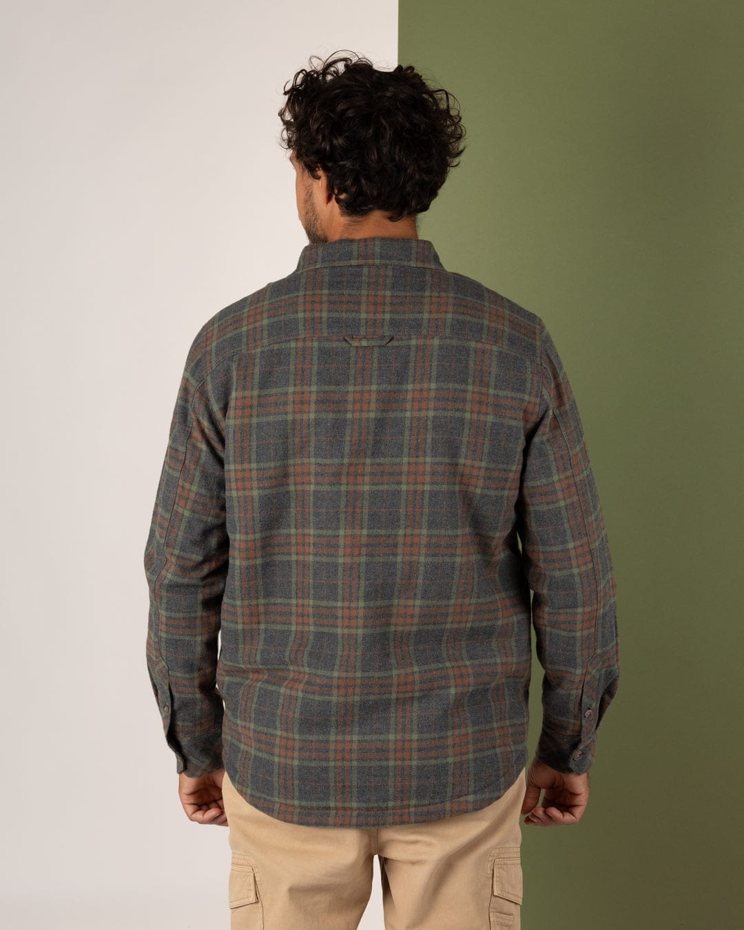 Woody - Mens Sherpa Lined Shacket - Grey