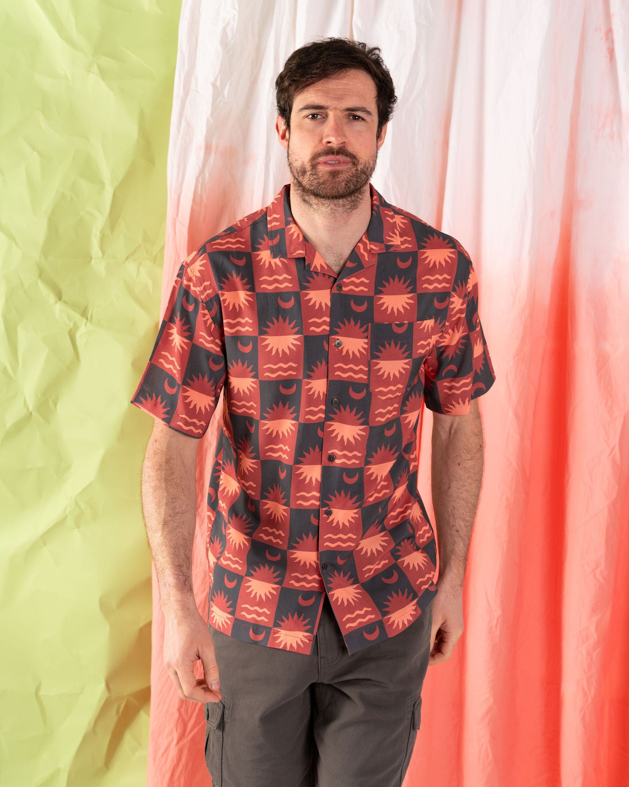 Equinox Revere Shirt Grey Coral