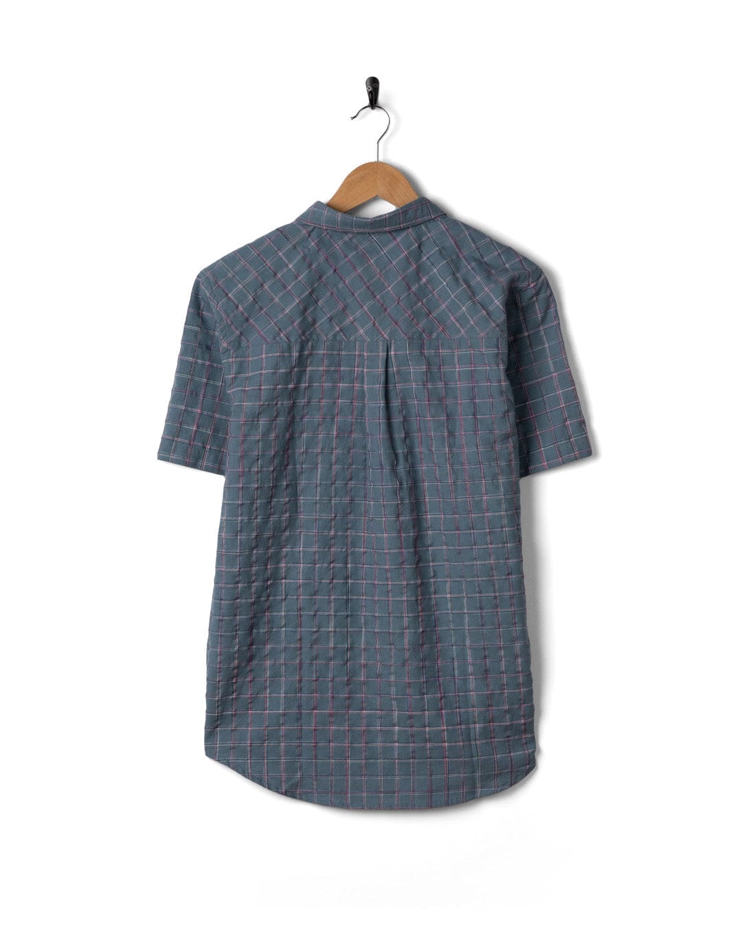 Isaad Mens Short Sleeve Shirt in Blue