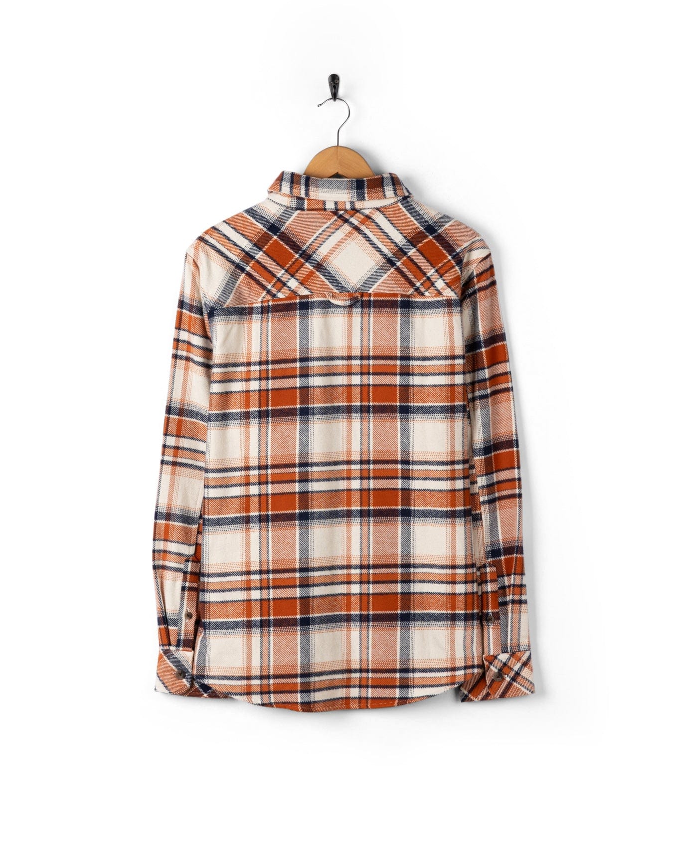 Beale - Mens Hooded Check Shirt - Orange