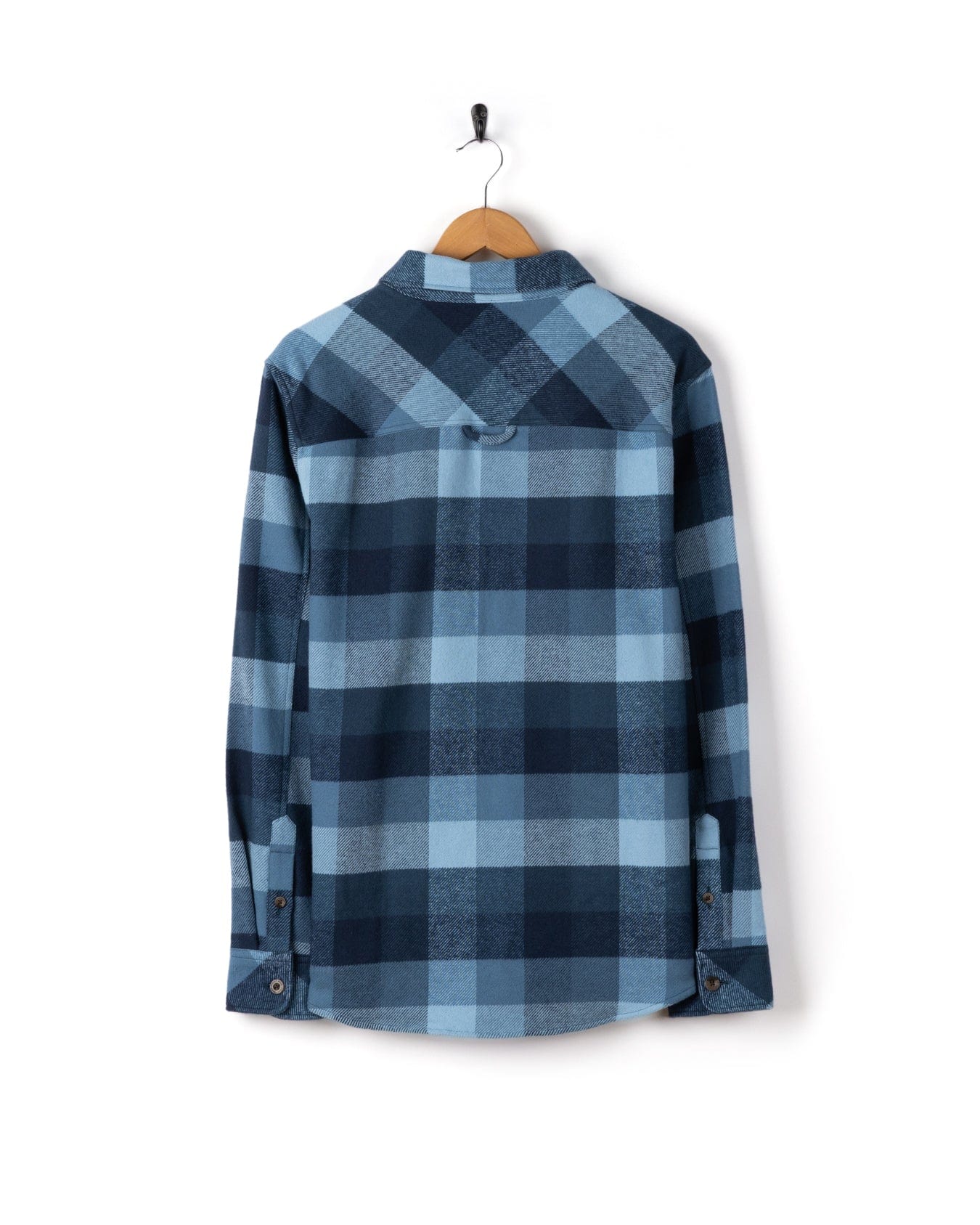 Beale - Mens Hooded Check Shirt - Blue