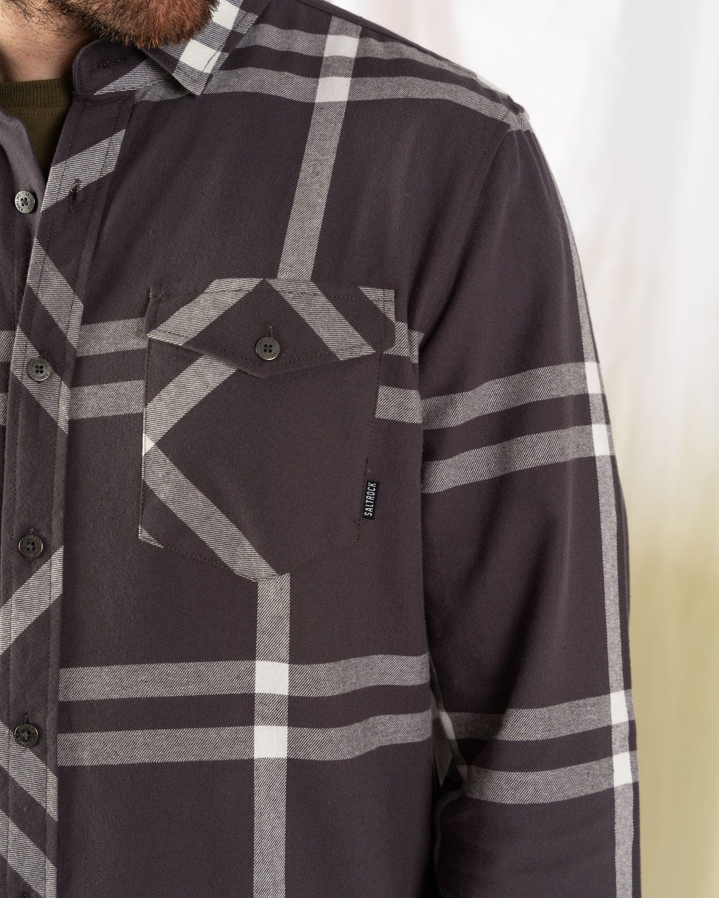 Lazer - Mens Flannel Shirt - Grey