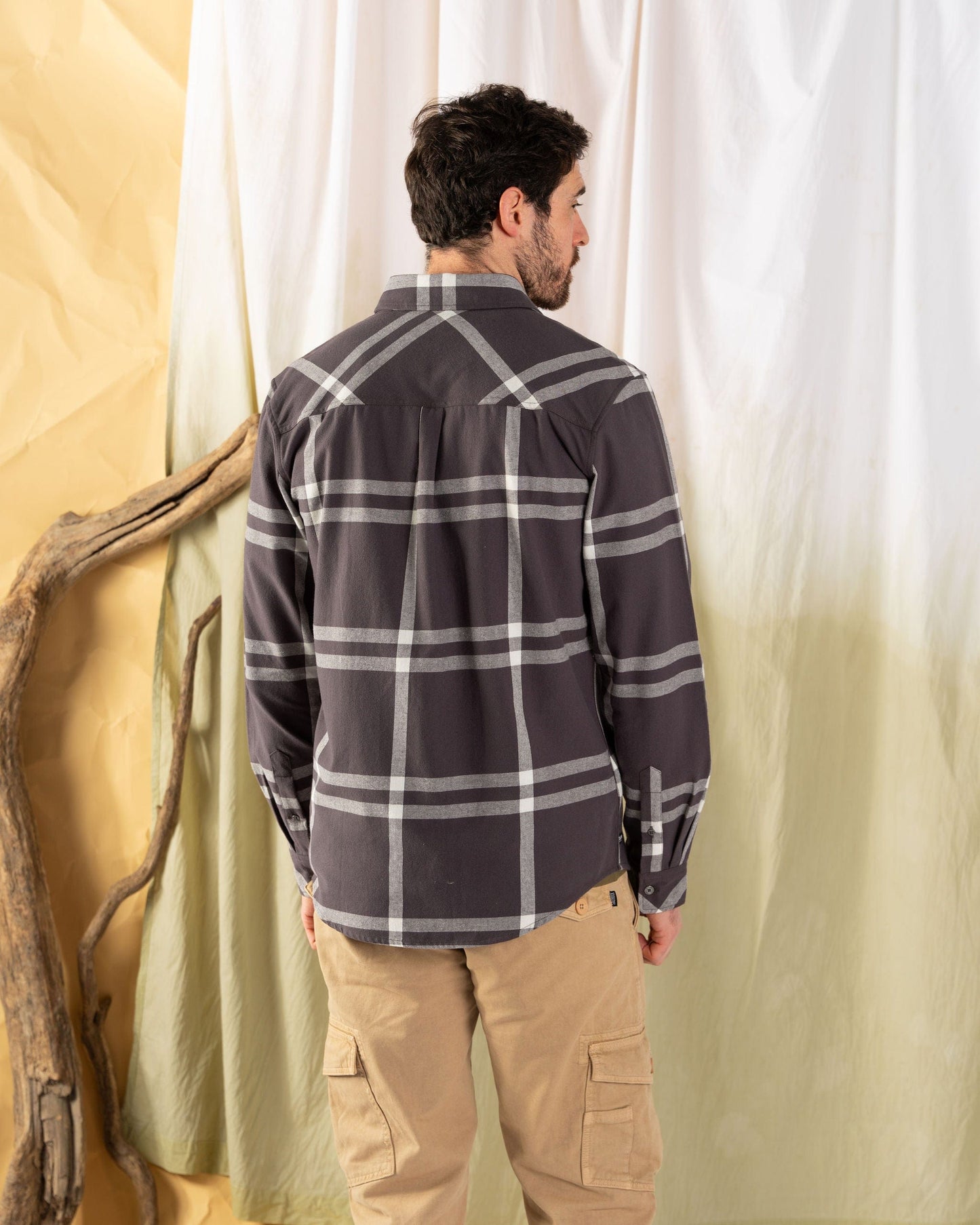Lazer - Mens Flannel Shirt - Grey