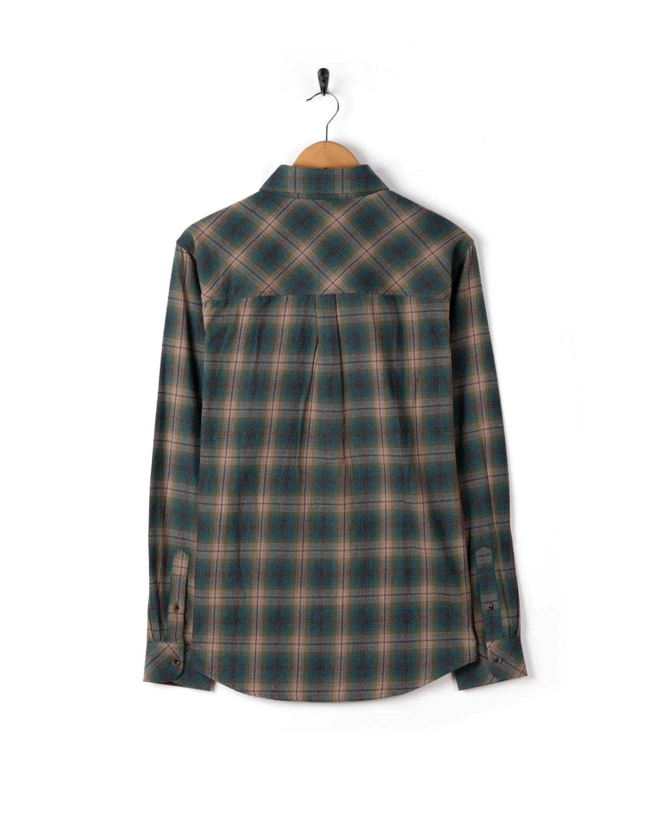 Miles - Mens Flannel Shirt - Brown/Green Check