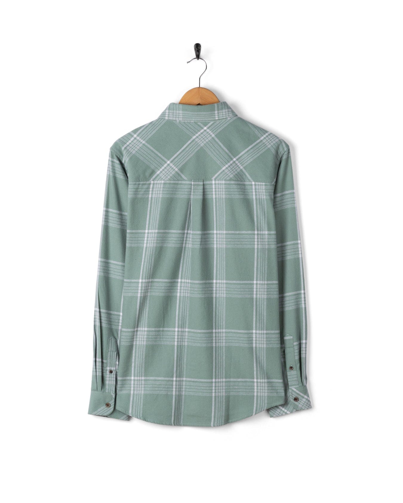 Miles - Mens Flannel Shirt - Light Green Check