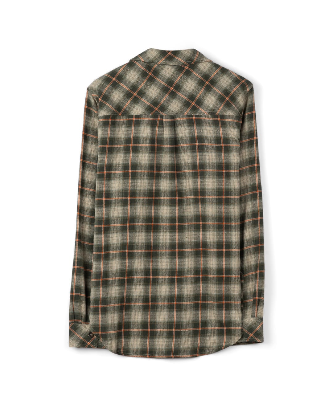 Miles Mens Flannel Shirt in Green Check