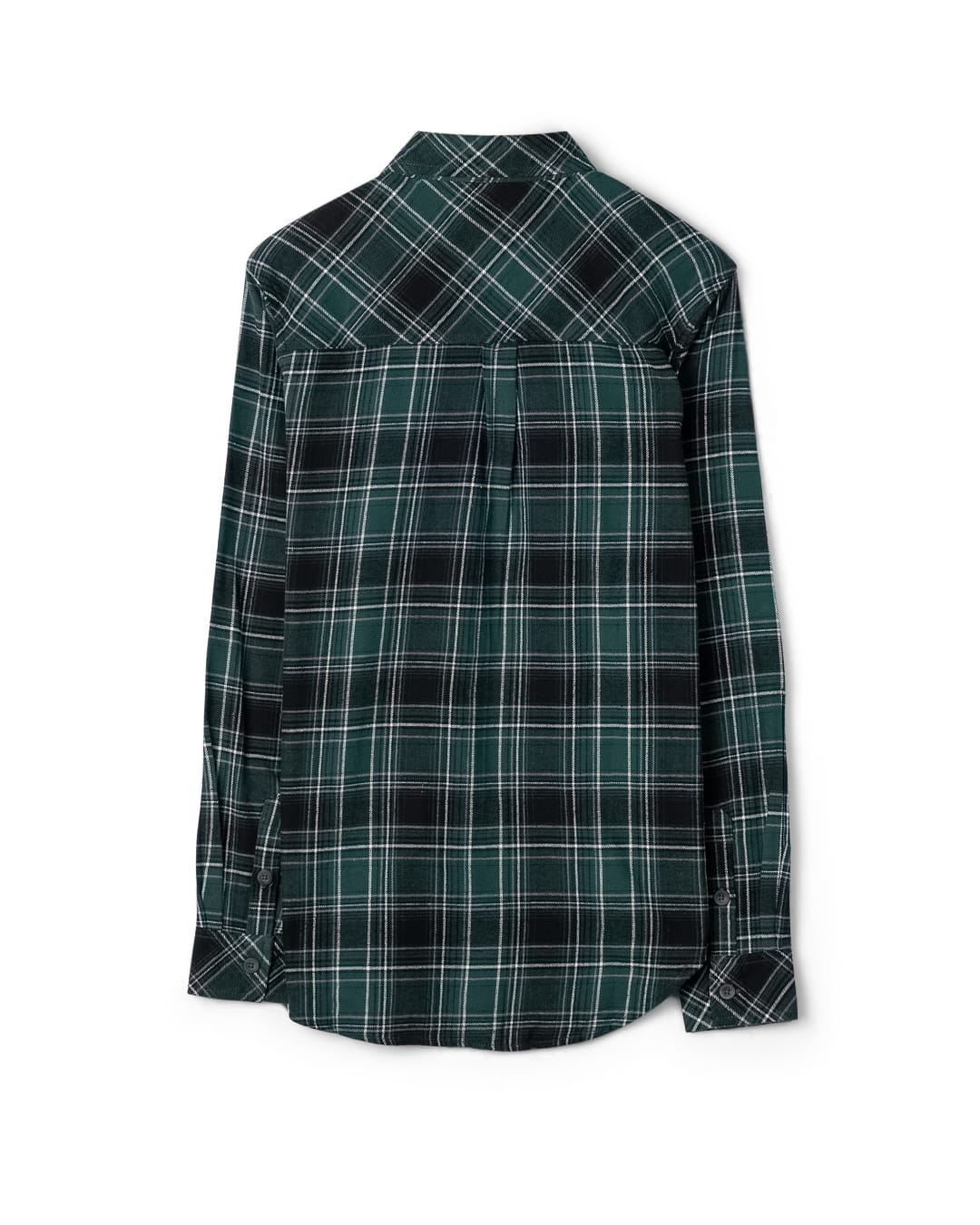 Miles Mens Long Sleeve Shirt In Green/Grey Check
